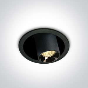 Spot incastrat Orientabil LED COB NEGRU 6W 3000K    230V