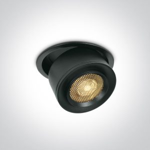 Spot NEGRU INCASTRAT COB 15W 3000K IP20 15-45deg Orientabil 230V