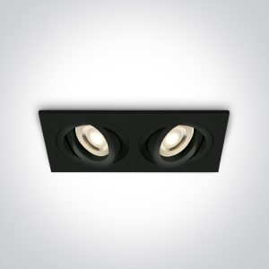 Corp de doua spoturi orientabile NEGRU GU10 2x10W