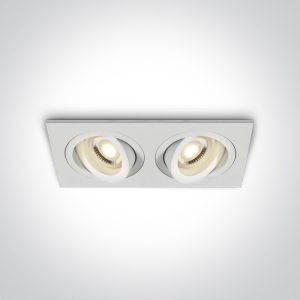 Corp de doua spoturi orientabile ALB GU10 2x10W