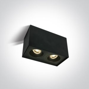Corp 2 spoturi aplicat orientabil NEGRU GU10 2x10W