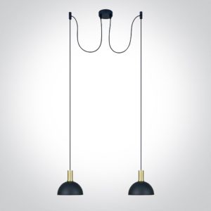 Corp 2 pendule decorative ALAMA PERIATĂ CU NEGRU 10W 2xE27