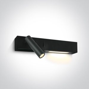 Aplica Noptiera LED NEGRU 3W + 6W 3000K STANGA