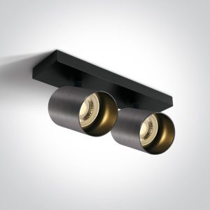 Corp 2 spoturi aplicat orientabil METAL GU10 2x10W Dark Light