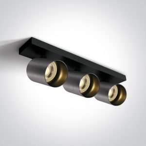 Corp de 3 spoturi aplicat orientabil GRI METALIC GU10 3x10W Dark Light