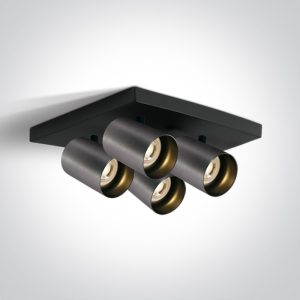 Corp de 4 spoturi aplicat orientabil GRI METALIC GU10 4x10W Dark Light