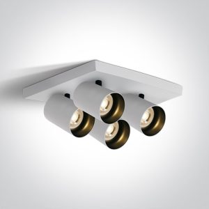 Corp de 4 spoturi aplicat orientabil ALB GU10 4x10W Dark Light