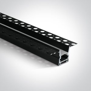 PROFIL NEGRU  2m + PC Opal Difuzor Dark Light Trimless